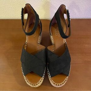 Franco Sarto Black Espadrille Sandals
